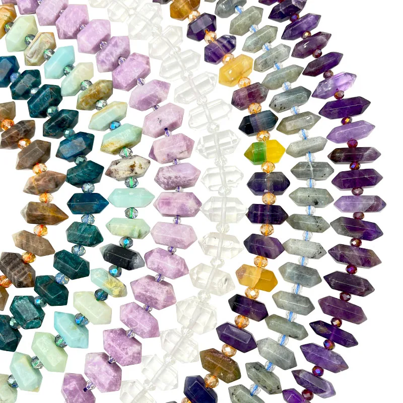 Wholesale Natural amethyst Amazonite fluorite labradorite apatite  Stone Beads jewellery Making Gemstone Beads