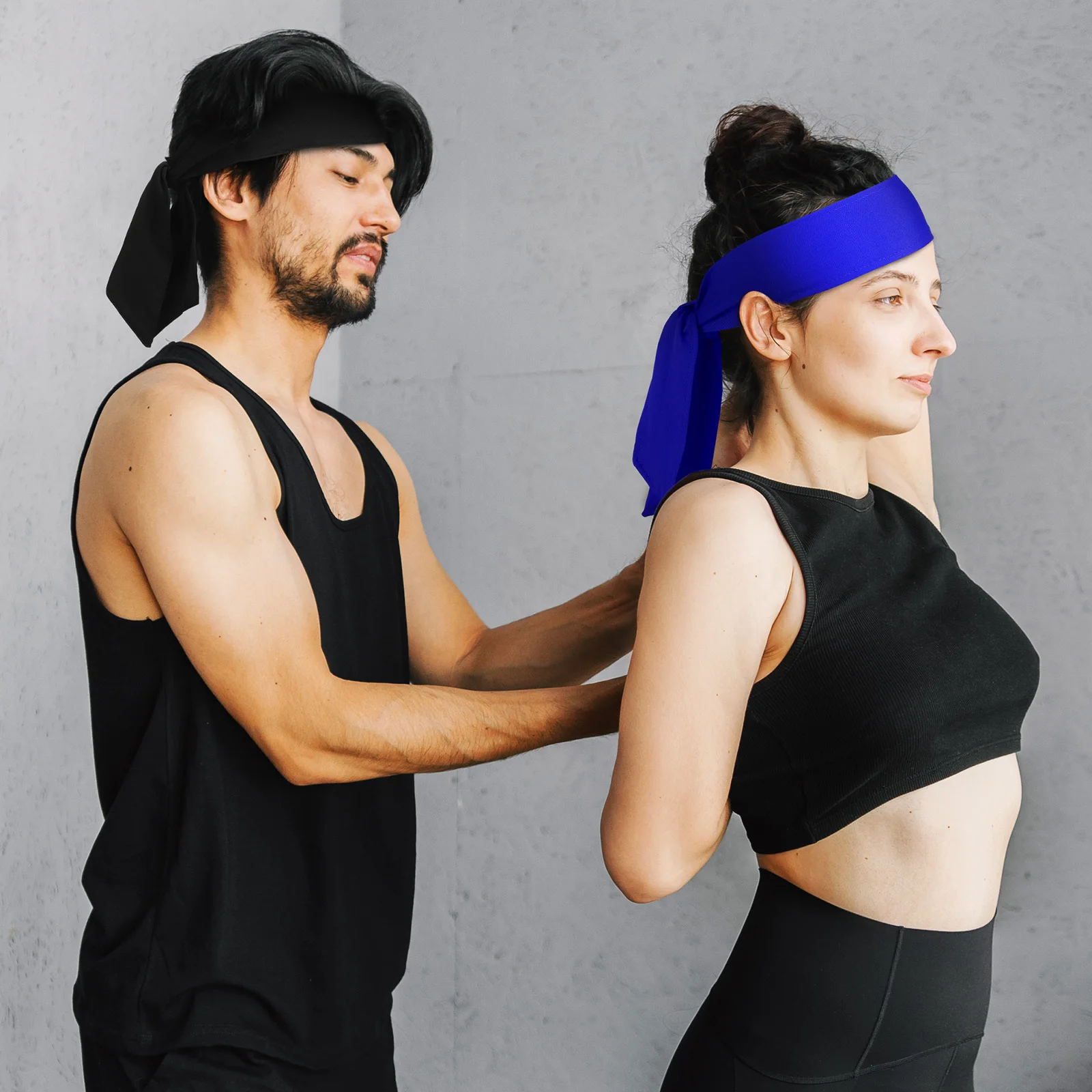 

4Pcs Yoga Headband Sweatband for Sports Breathable Elastic Headbands Unisex Fit Running Workout Exercise Gym