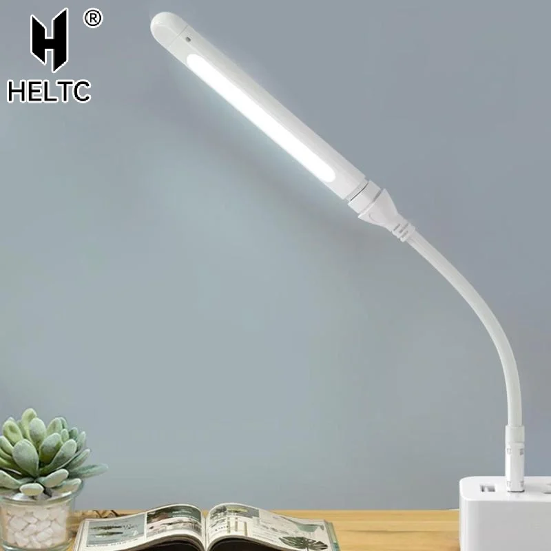 Mini USB LED Night Light 8LEDs Book Lamp Extension Pole Plug Adapter For Reading Notebook Power Bank Type-C And USB Interfaces