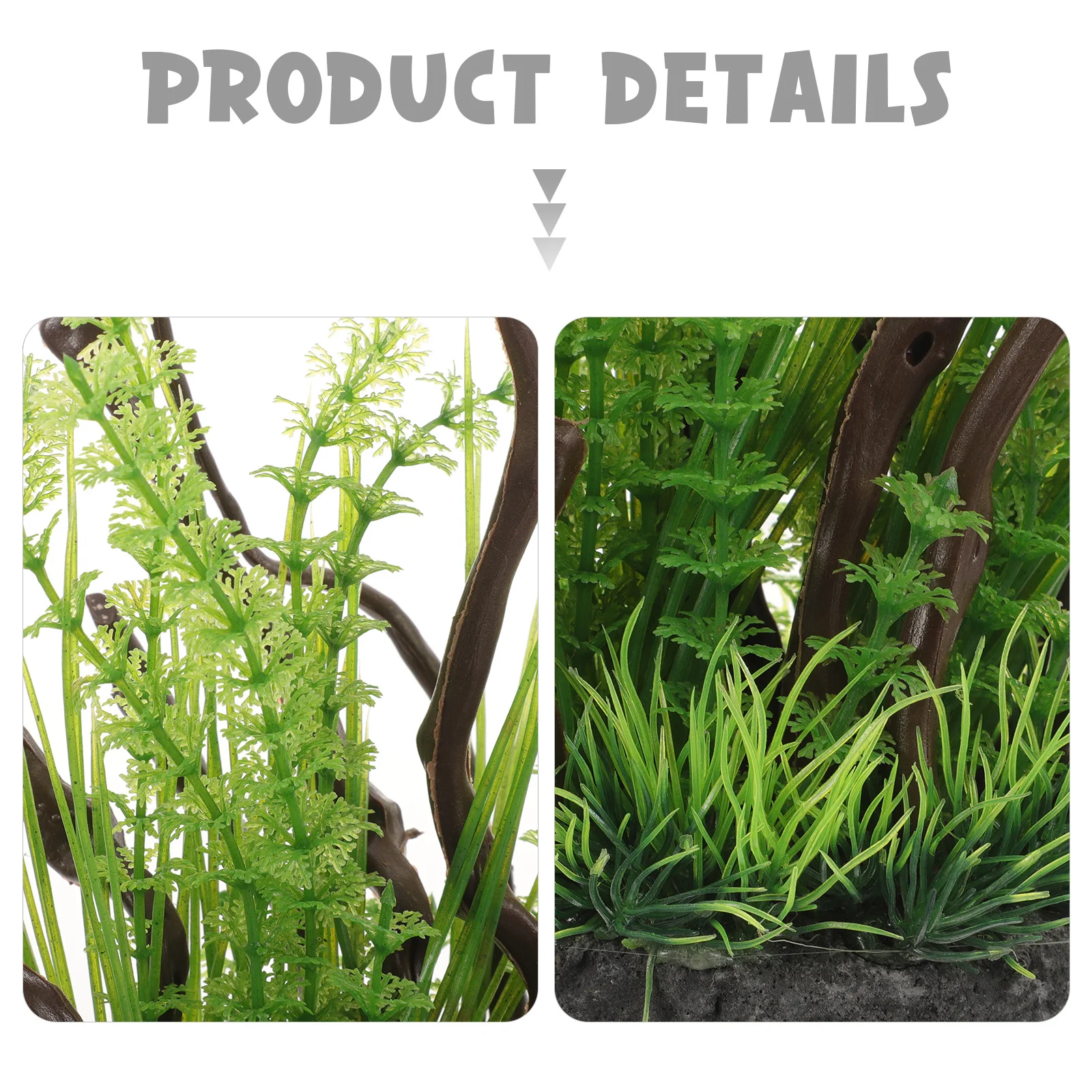 

Artificial Plant for Fish Tank Aquarium Decorative Twig Resin Material Thicken Bottom Perfect Embellishment Natural Environment