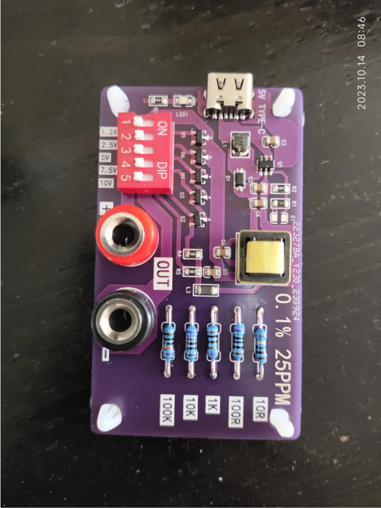 AD585 voltage resistance reference module 10/7.5/5/2.5/1.24V five-speed reference multimeter calibration