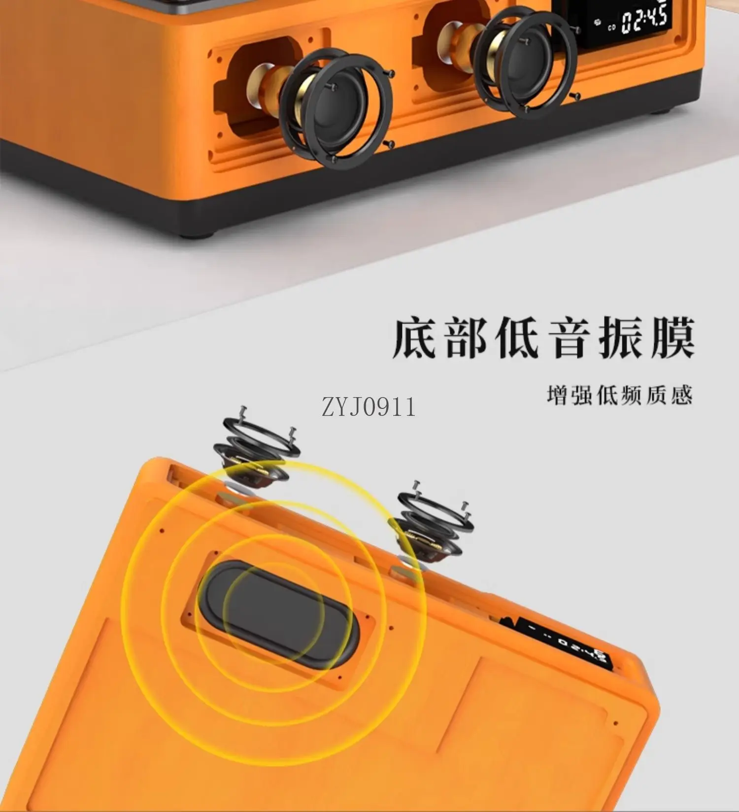 Retro CD player with FM two-way bluetooth audiophile audio integrated album player