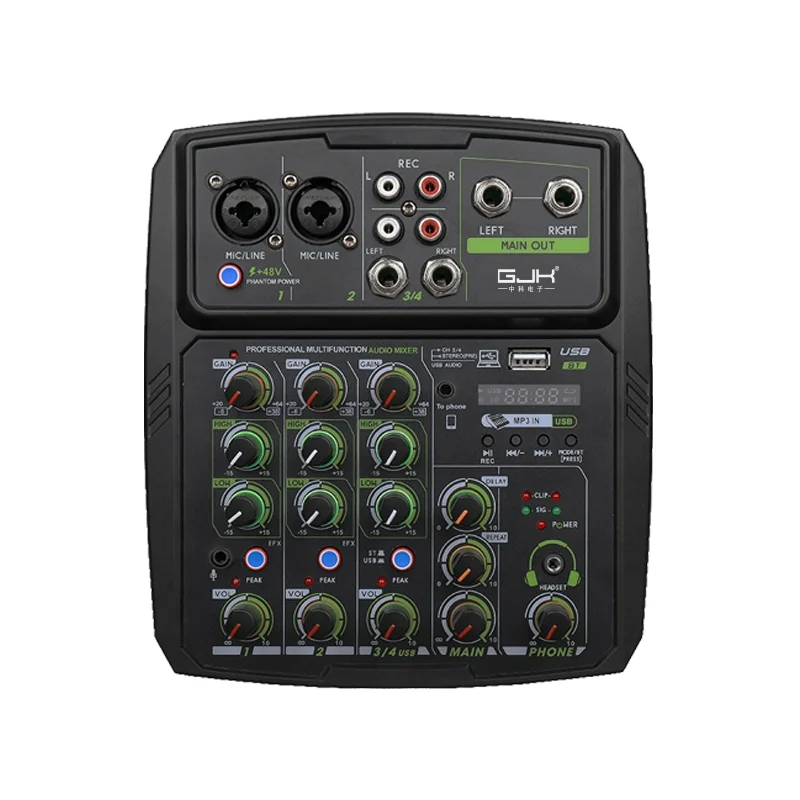 

Mixer 4-way 6-way professional bluetooth home outdoor singing equipment small mini mixer