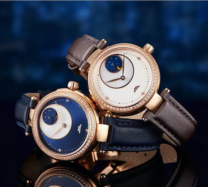 Beijing Watch mechanical automatic watch woman watch luxury mechanical watchBeijing Sun and Moon Display Automatic Watch 32.5mm