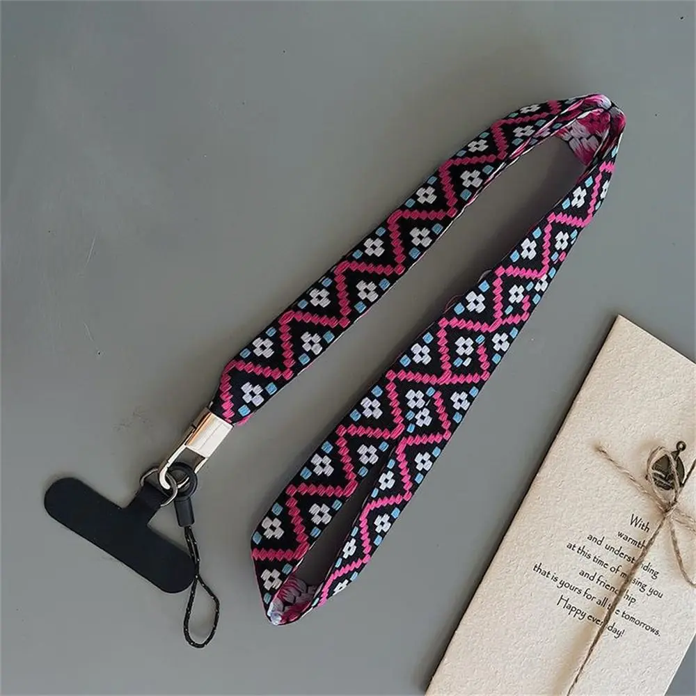 

Universal Cross-body Phone Lanyard Ethnic Style Advanced Mobile Phone Chain Antifall Embroidery Cellphone Strap Jewelry Gifts