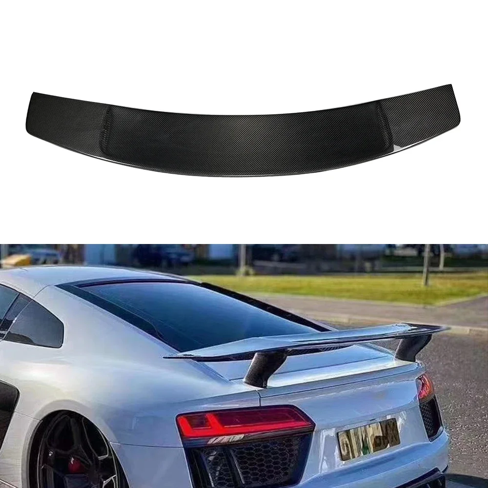 R8 Dry Carbon Fiber Material RearTail Rear spoiler Car Modification Body Kit For Audi R8 V10 Coupe Tuning 2017-2019