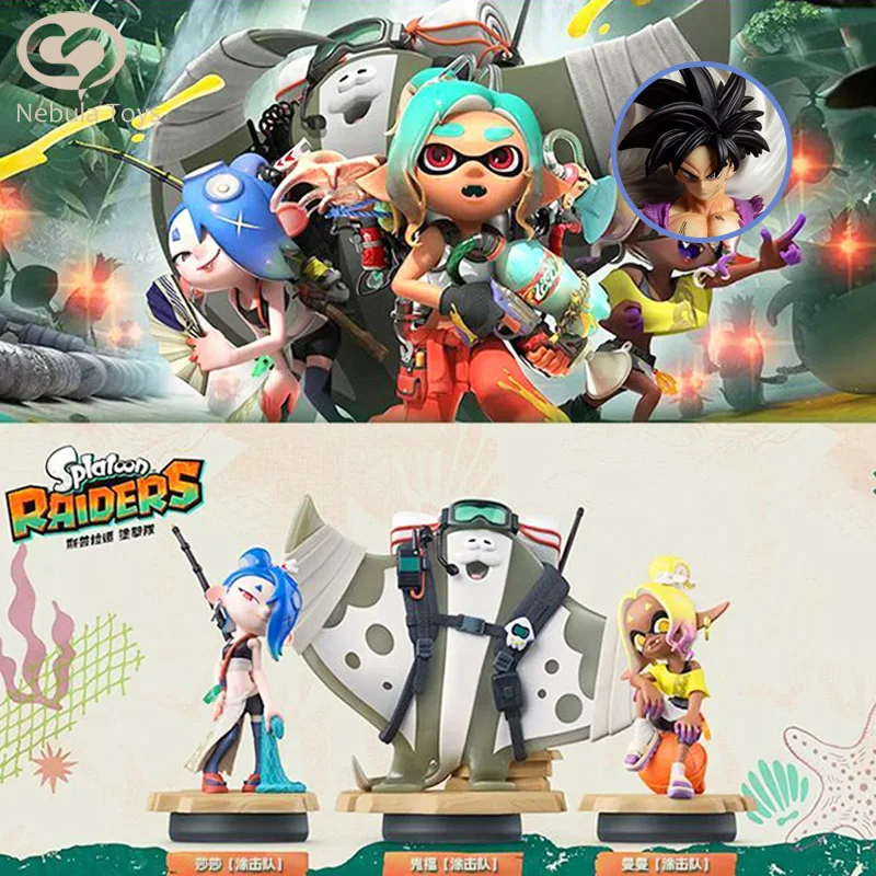 Nintendo Amiibo Splatoon Raiders Figure Deep Cut Figures Shiver Frye Big Man Action Figurine Statue Collection Model Toy Gift
