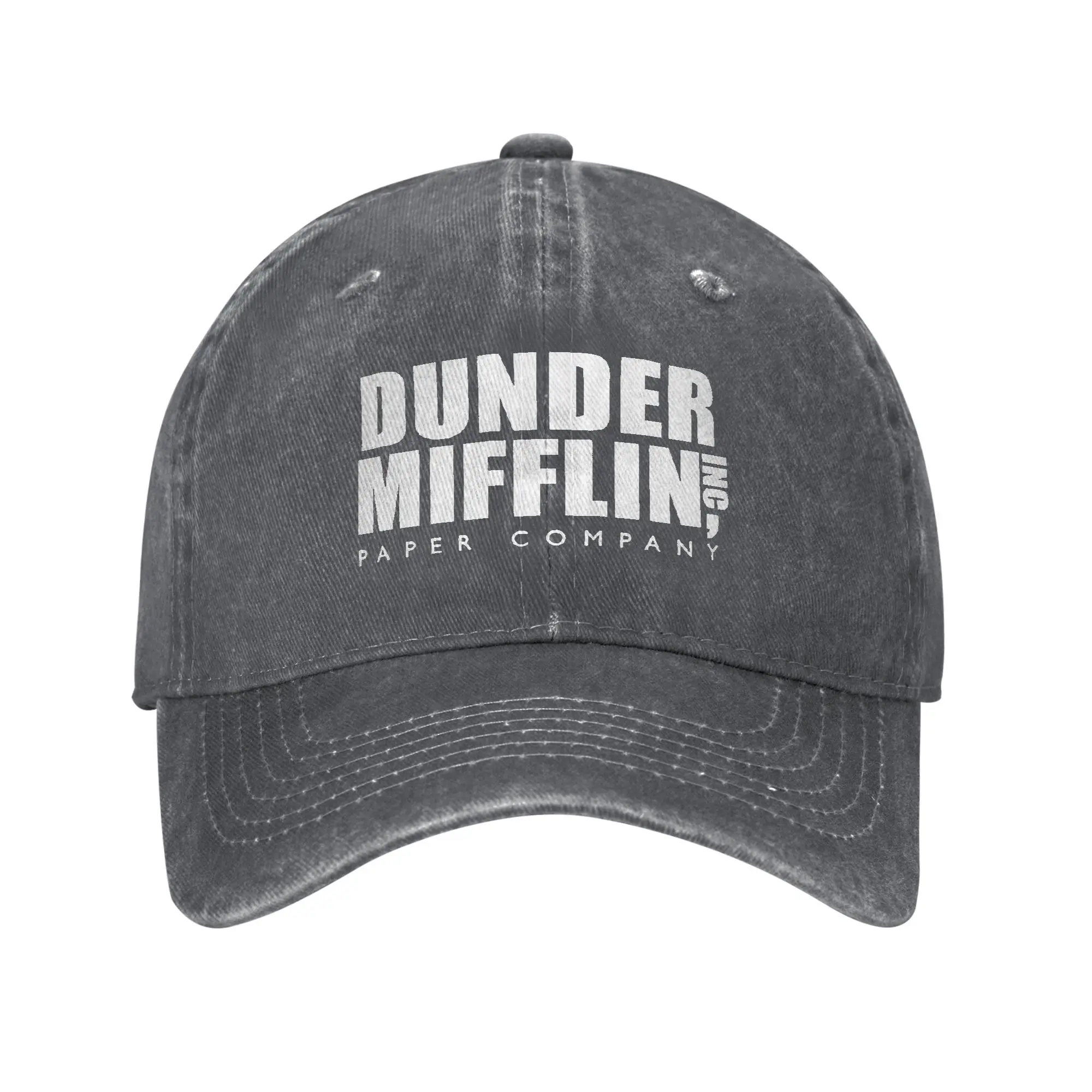 Dunder Mifflin Sun Baseball Cap  Casual Couple Women Washed Trucker Hat Dropshipping Custom Outdoor Gym Baseball Caps Gift Idea