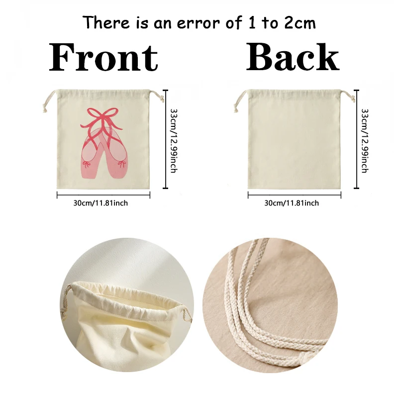 Ballet Shoes Patterns Drawstring Bags Girls Shoes Storage Pouches Best Friends Birthday Friendship Gifts Travel Sneakers Purse