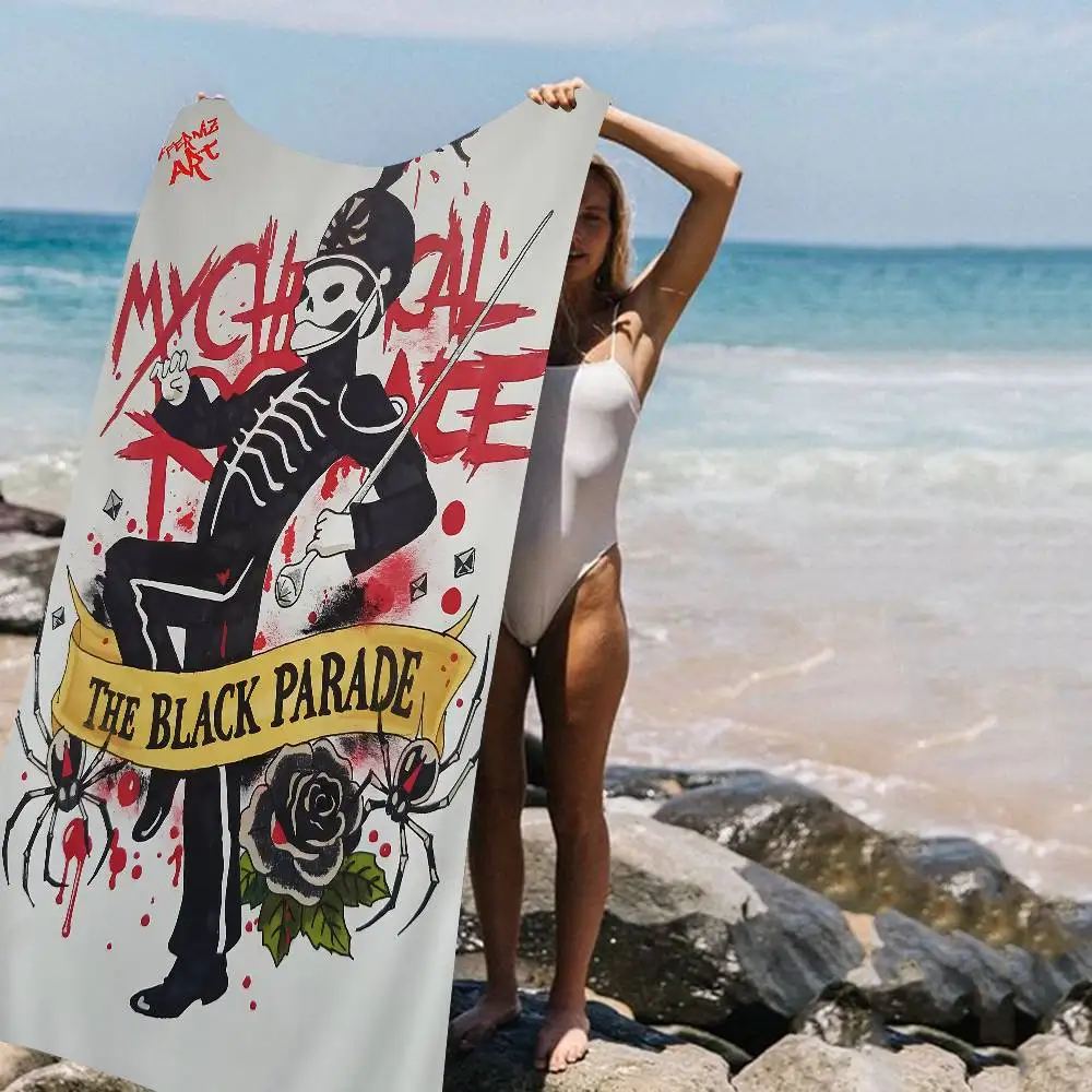 Band My C-Chemical R-Romance Microfiber Blanket Quick Drying Beach Towels Oversized Printing Super Absorbent Pool Towel Blanket