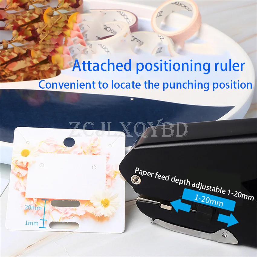 Manual oval puncher for ID card PVC slot and paper punching
