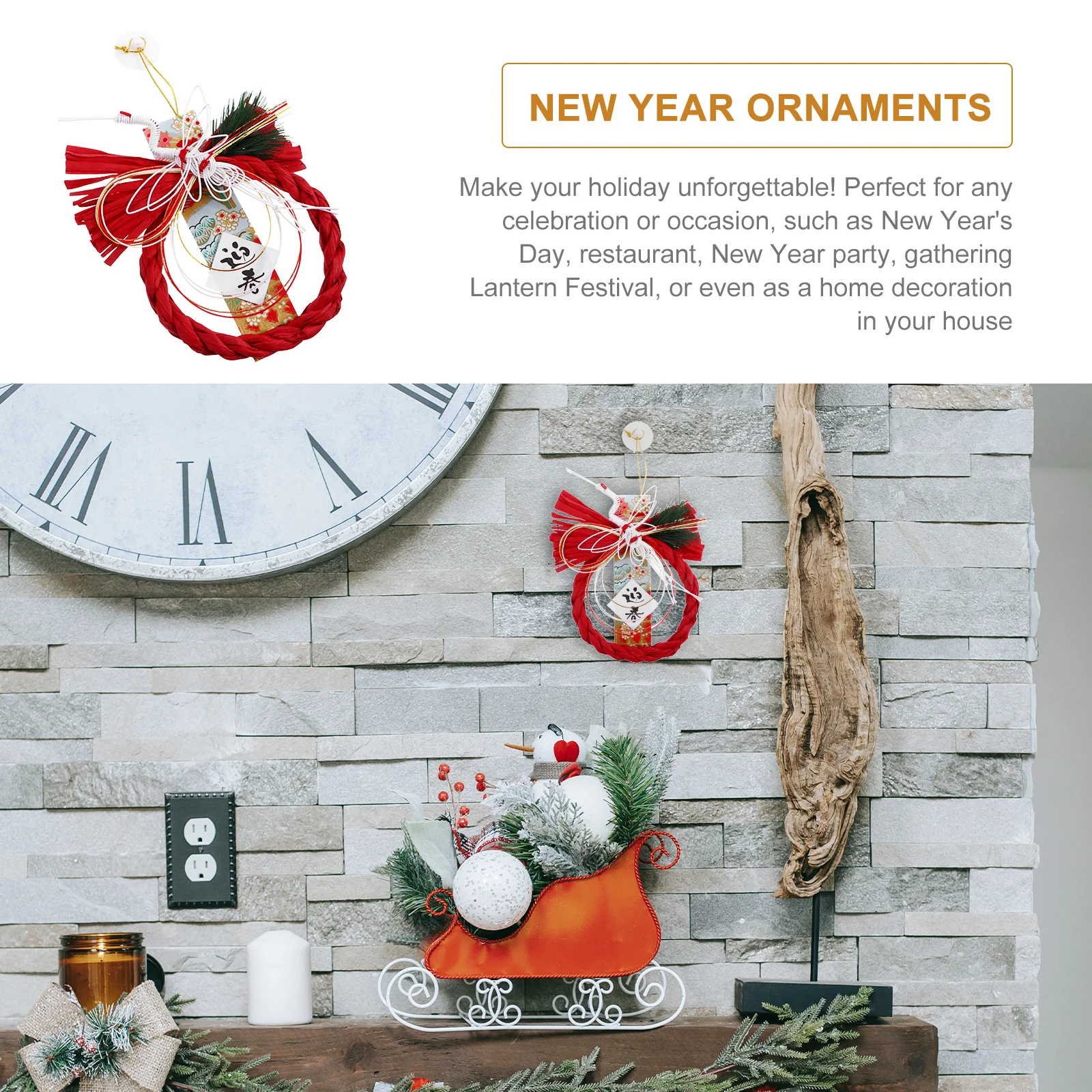 

1Pcs Straw Ornament New Year Hanging Decoration Eco-Friendly Home Decor Lovely Japanese Style Exorcising Evil Spirits