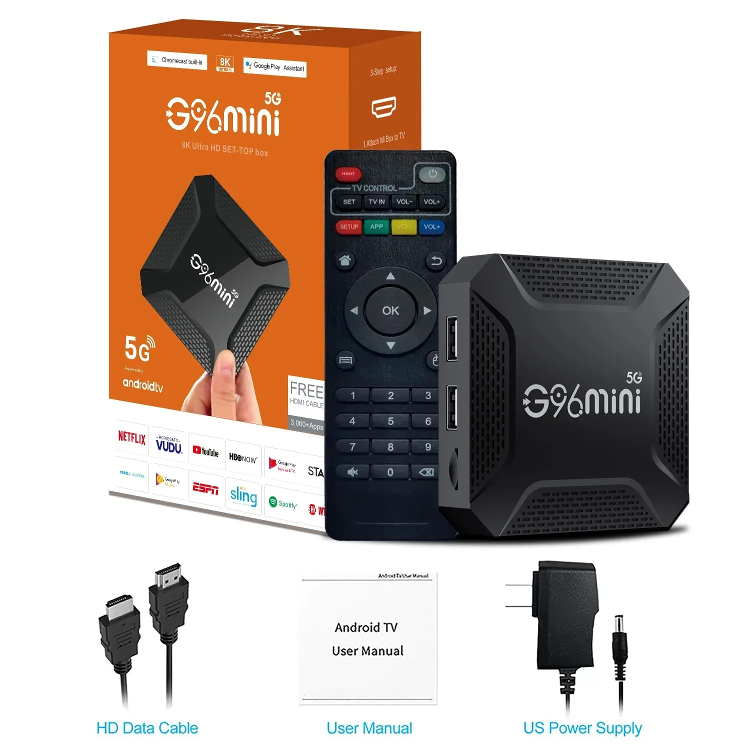 G96mini Android Network TV Box Android 13 Dual WIFI:2.4G+5G 8K HD TV Box High Performance Video Output Not Supported