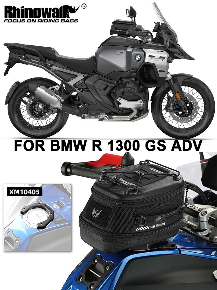 Rhinowalk Motorcycle Tank Bag Magnetic Quick-Release with XM10405 Ring Kit for BMW R1300GS 2023-/R1300GS Adventure 2024- 2026