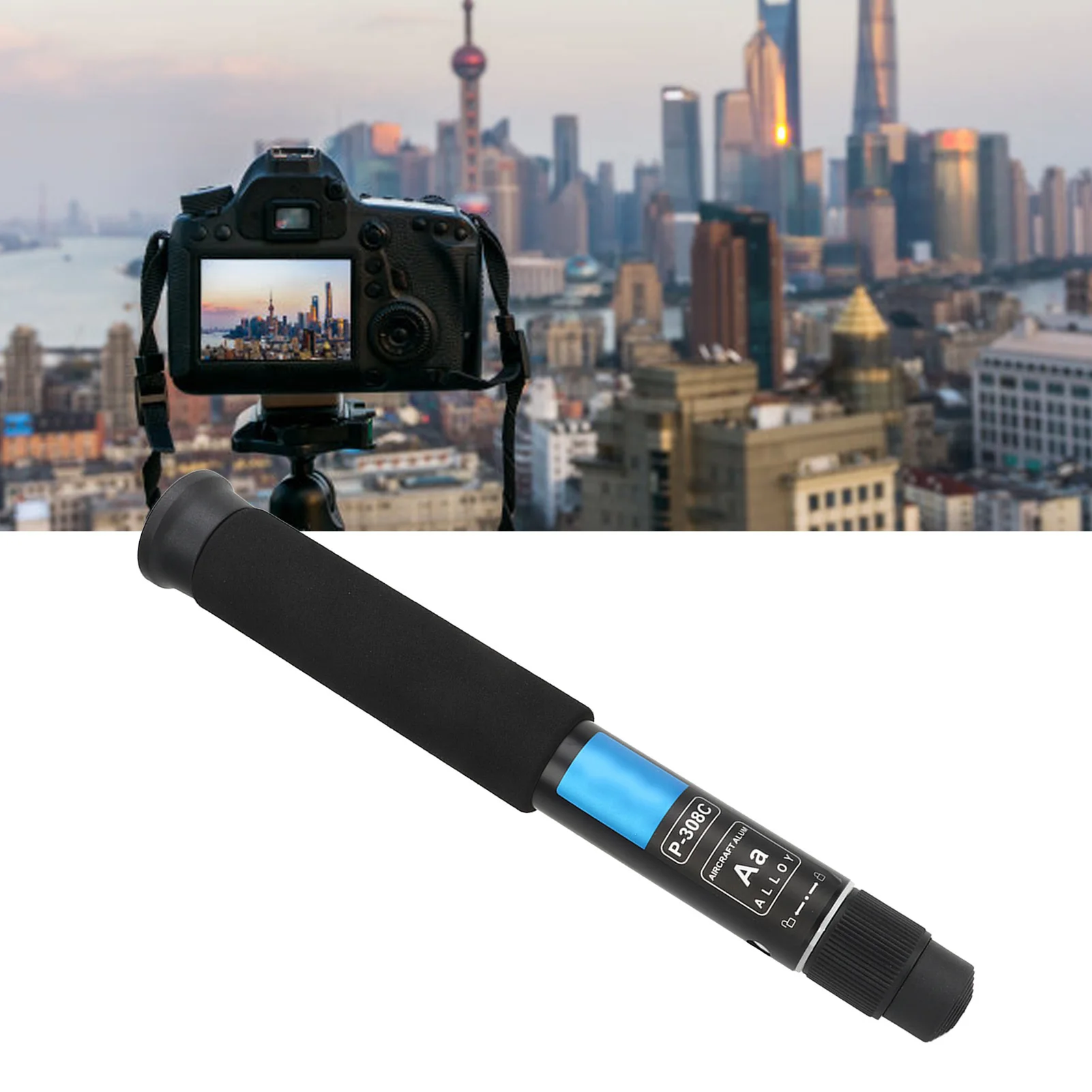 Kamera-Einbeinstativ, ausziehbares Kamera-Einbeinstativ, Kamera-Einbeinstativ, 8-teilig, Selfie-Stick, Trekkingstock, Aluminiumlegierung, für Wandern, Camping
