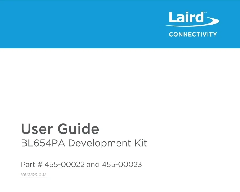 455-00022 802.15.1 DVK voor module BL654 PA geïntegreerde antenne Bluetooth-ontwikkeltools