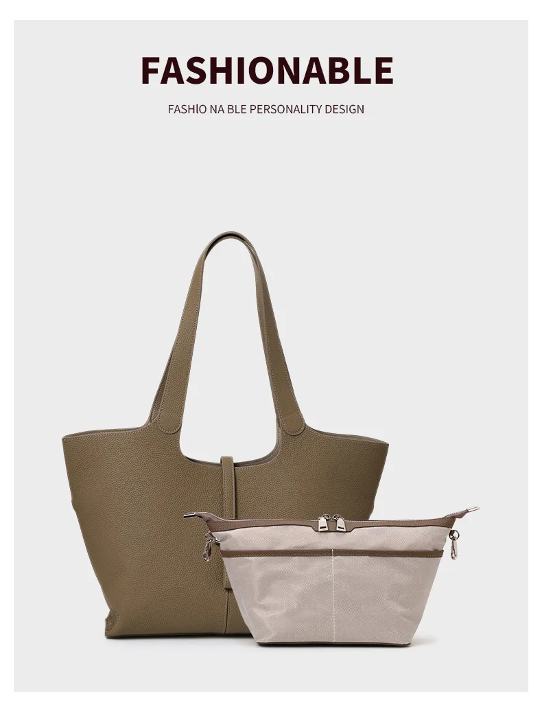 Vielseitige Echtleder-Tasche für Damen, 2026 Neue Handtasche aus Rindsleder der Ersten Schicht, Windspiel-Handtasche, Schultertasche mit Großer Kapazität – Detail 4