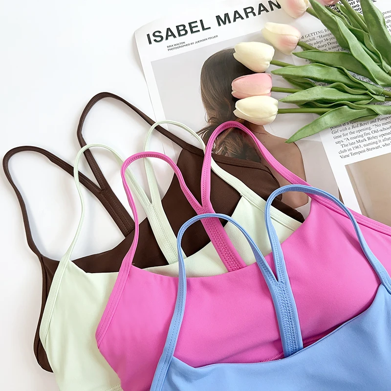 

Women's sports Y Shape Line Beautiful Back shockproof Quick Drying Breathable Sports Bra Training Jogging Gym Yoga Sports vest