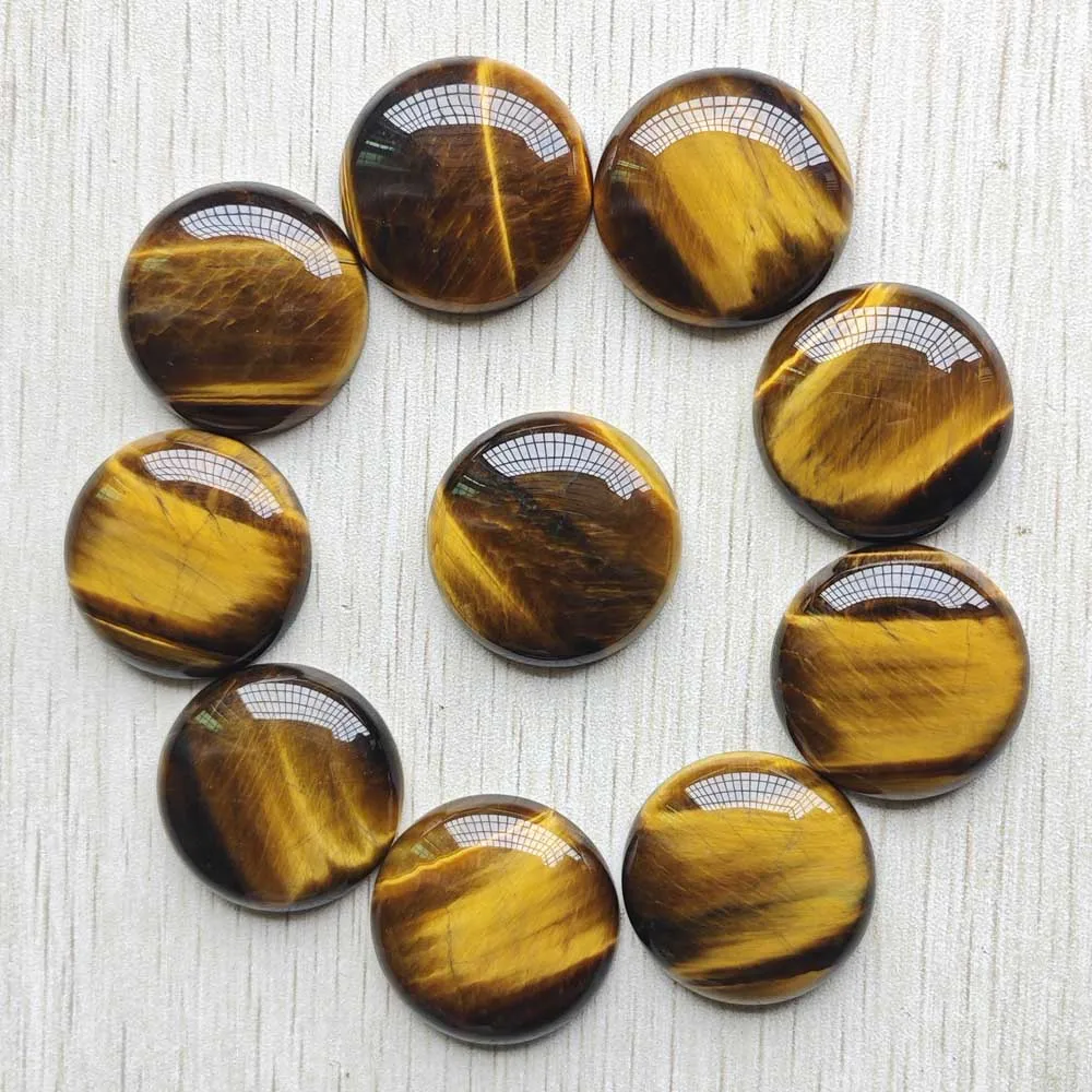 

30mm natural tiger eye stone good quality round cabochon beads 30mm for jewelry Accessories making fast shipping Wholesale 10pcs