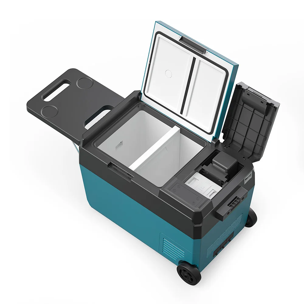 Portable Car Fridge  Solar Battery Powered Car Fridge Box Freezer Electric Cooler Portable Auto Refrigerator With Wheels