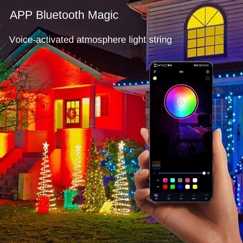 10-метровая светодиодная гирлянда с индивидуальной адресацией RGB Dream Color, рождественская вечеринка, день рождения, декор, полосы, IP65, водонепроницаемые