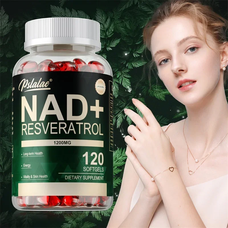 NAD+ Boost-with Resveratrol,Enhances Cellular Vitality,Promotes Cell Repair,Anti-Aging,Boosts Energy and Focus,120 Capsules