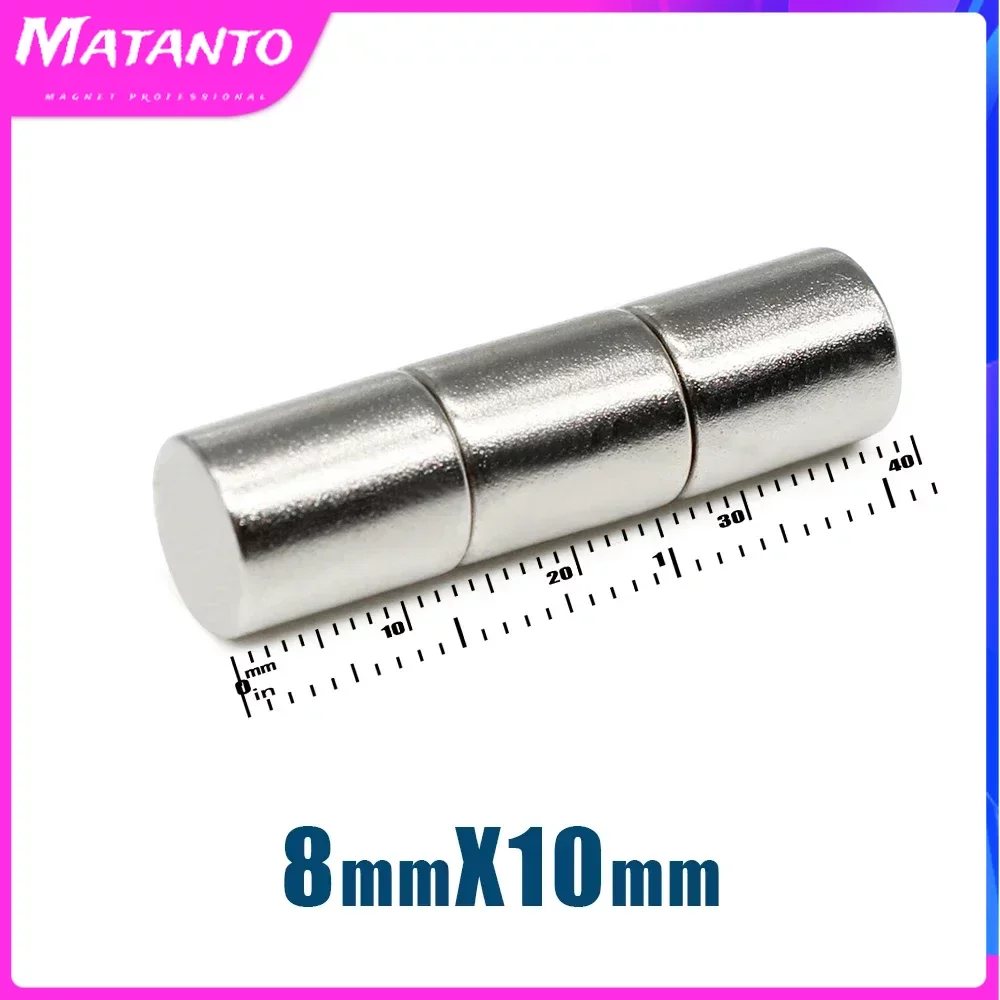 

Dia.=8mm Round 8x10mm Neodymium Magnet Neodymium N35 Super Strong Custom Refrigerator Magnet Design Fishing Magnet