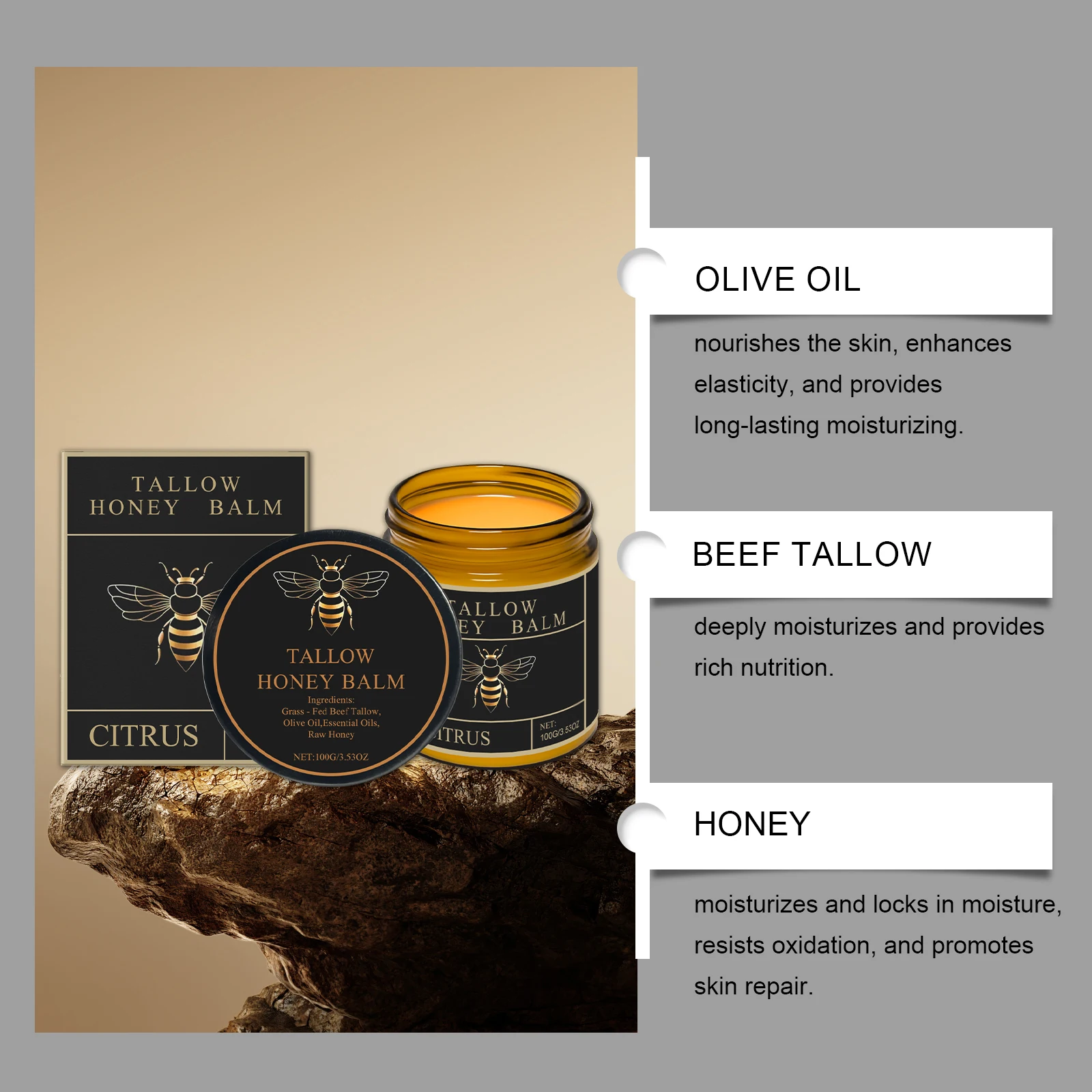 كريم ترطيب طويل القامة للعسل كريم الوجه والجسم ترطيب عميق العناية بالبشرة الجافة الجلسرين غير دهني مرطب سريع الامتصاص #2