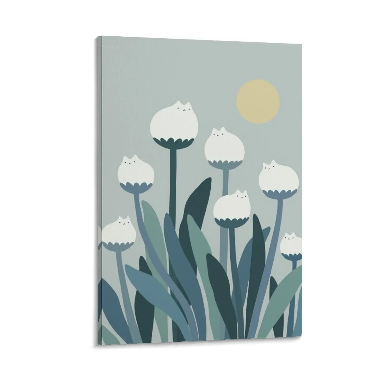 

Cat and Plant 76 Canvas Painting Paintings on canvas for living room Decorative picture room decoration