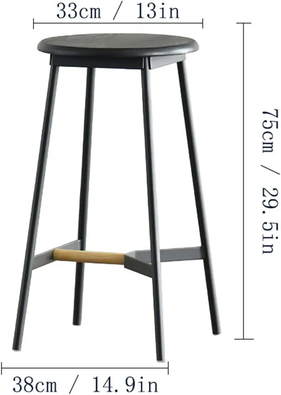 Breakfast Bar Stools, Bar Chair Modern Wrought Iron Reception Bar Stool Home Kitchen Restaurant Cafe Creative Decoration