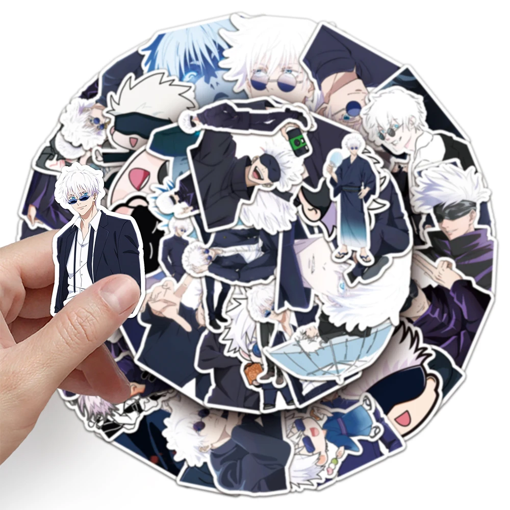 10/30/50pcs Cool Satoru Gojo Anime Sticker Jujutsu Kaisen Graffiti Decal for Notebook Laptop Waterproof Cartoon Sticker Toy