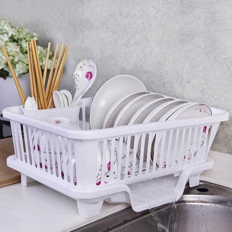 Dish Drying Rack Sink Dish Drainer Bowl Tableware Drain Storage Holder Kitchen Countertop Utensil Organizer Dinnerware Organizer