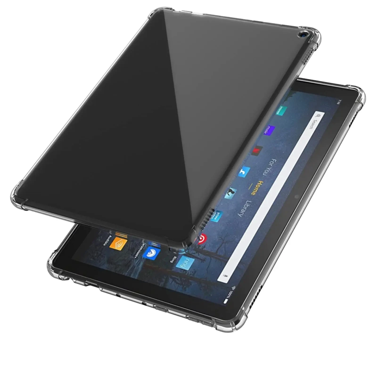 

Прозрачный чехол для планшета Amazon Fire HD 10 и 10 Plus, 11th (выпуск 2021 г.) 10,1-дюймовый прозрачный мягкий чехол из ТПУ