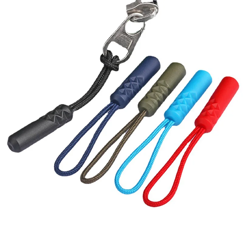 1Pc Zipper Pull Puller End Fit Rope Tag Zipper Head Extension Cord Tags Pulls Slider Cord Rope Replacement Clip Broken Buckle