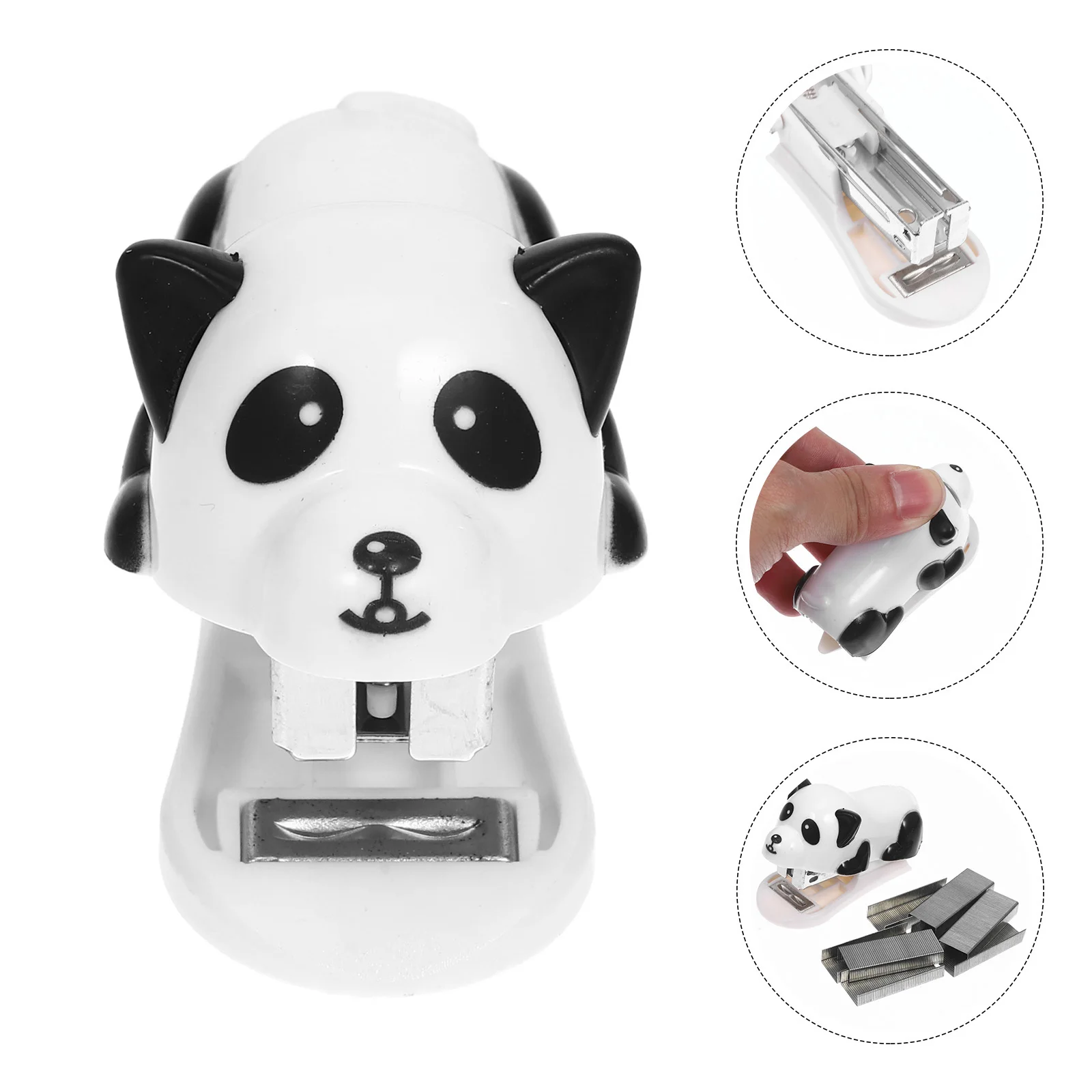 

H held Mini Stapler Cute Design Portable Cartoon Office Stationery Student Use Small Aesthetic Manual Plastic