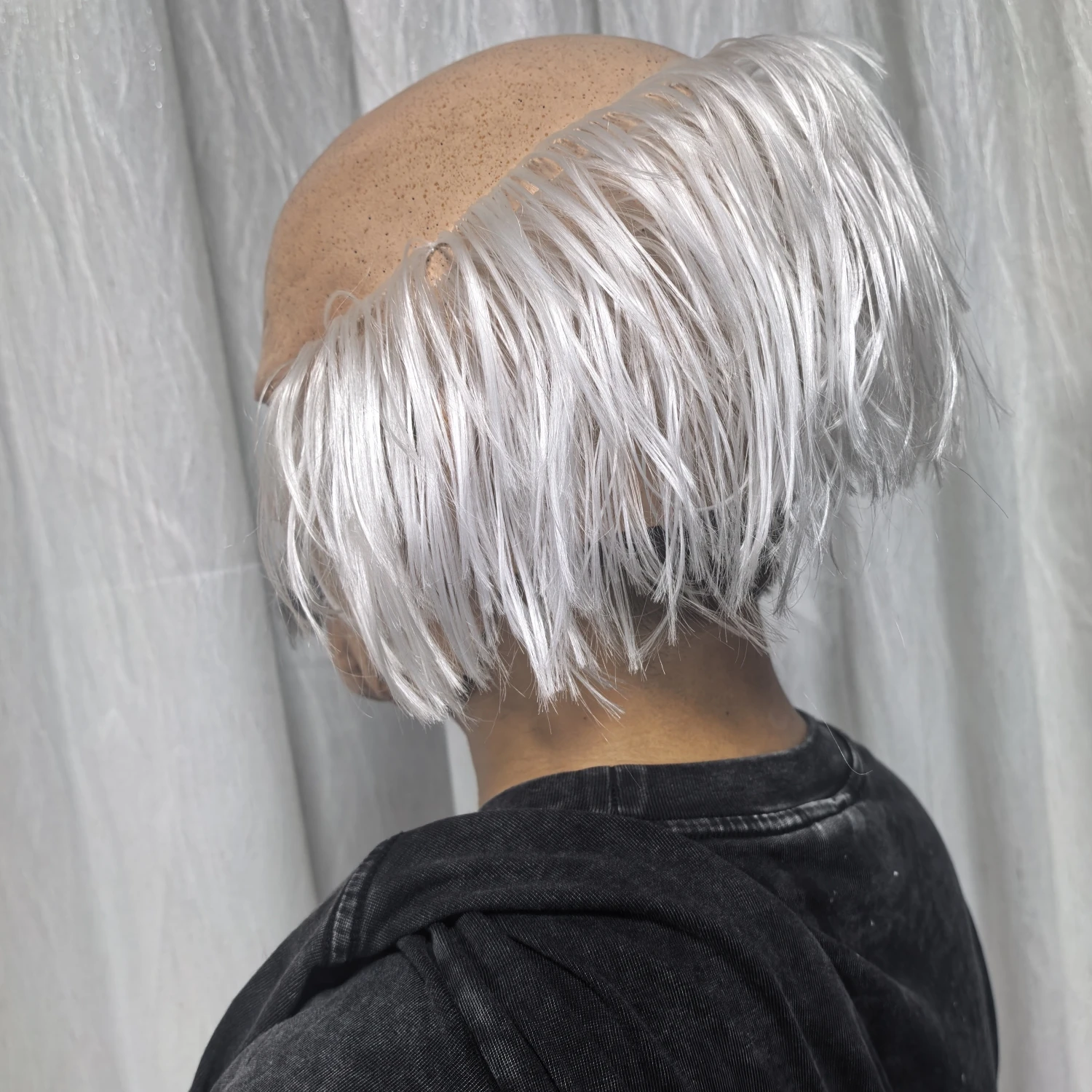 หน้ากากผู้ใหญ่แบบเต็มหัว หัวล้าน ชายชรา มีผมขาว สำหรับงานปาร์ตี้คอสเพลย์คนดัง ชุดคุณปู่ พร้อมวิกผมและเครา