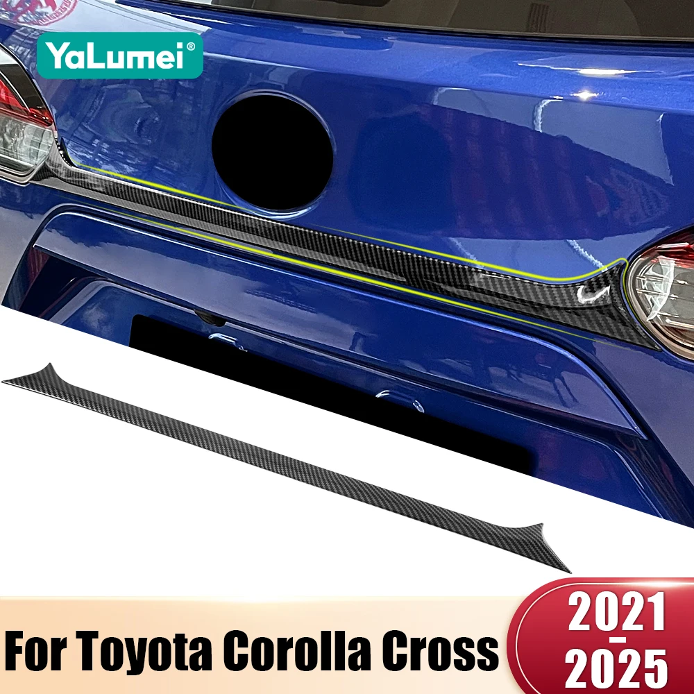 Para Toyota Corolla Cross XG10 2021 2022 2023 2024 2025 pegatina de cubierta embellecedora de tira superior de puerta trasera de coche híbrido