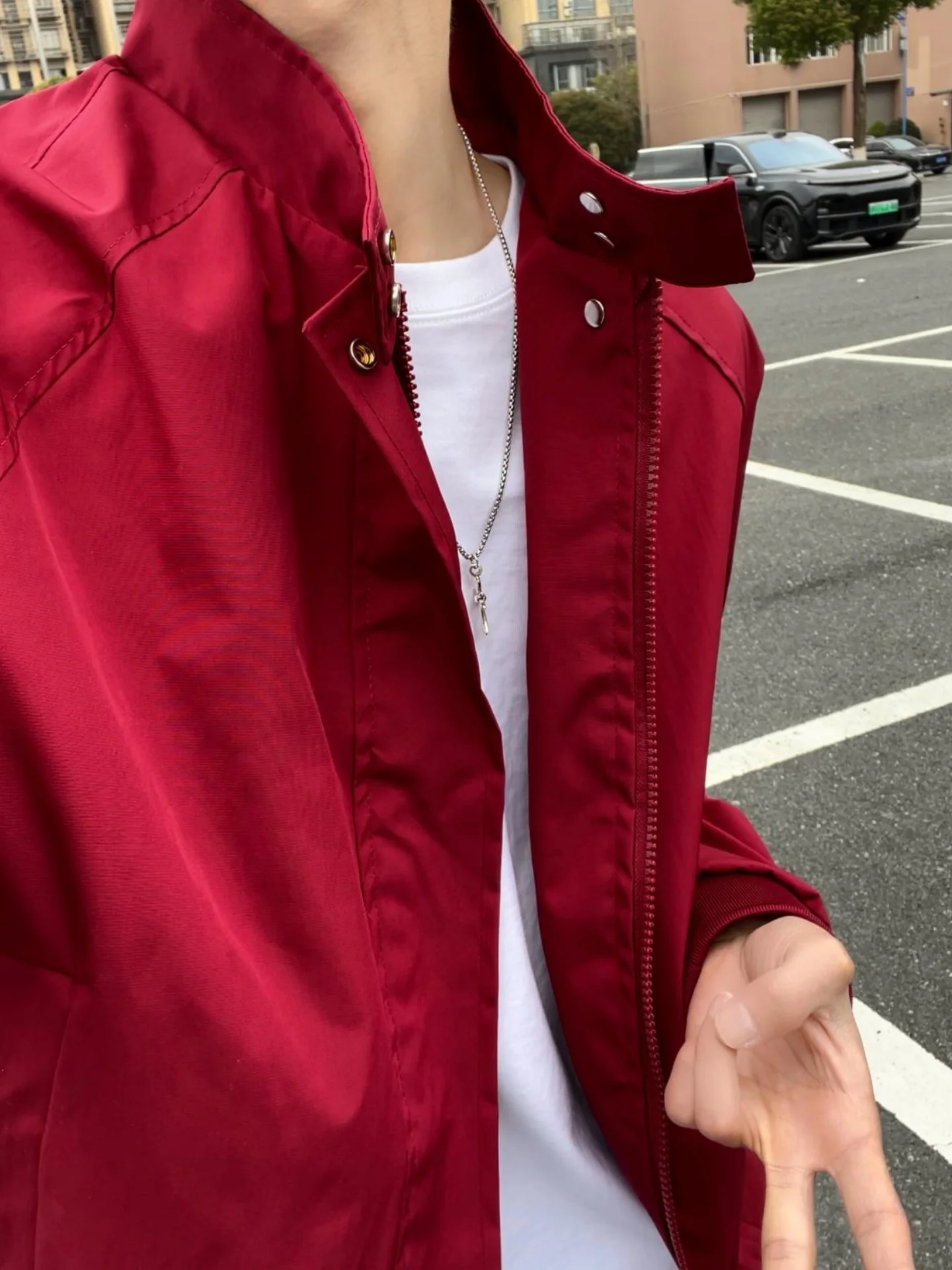 American Retro Pilot Jacket Men's Trendy Brand Stand Collar Deconstructed Outerwear Casual Baseball Style Upper Apparel