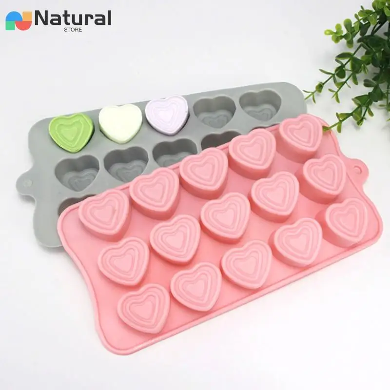 Pattern Love Shape Silicone Baking Mold Heart Chocolate Candy Ice Mould Cake Decor Valentine's Day Gifts Soap Candle Making Set