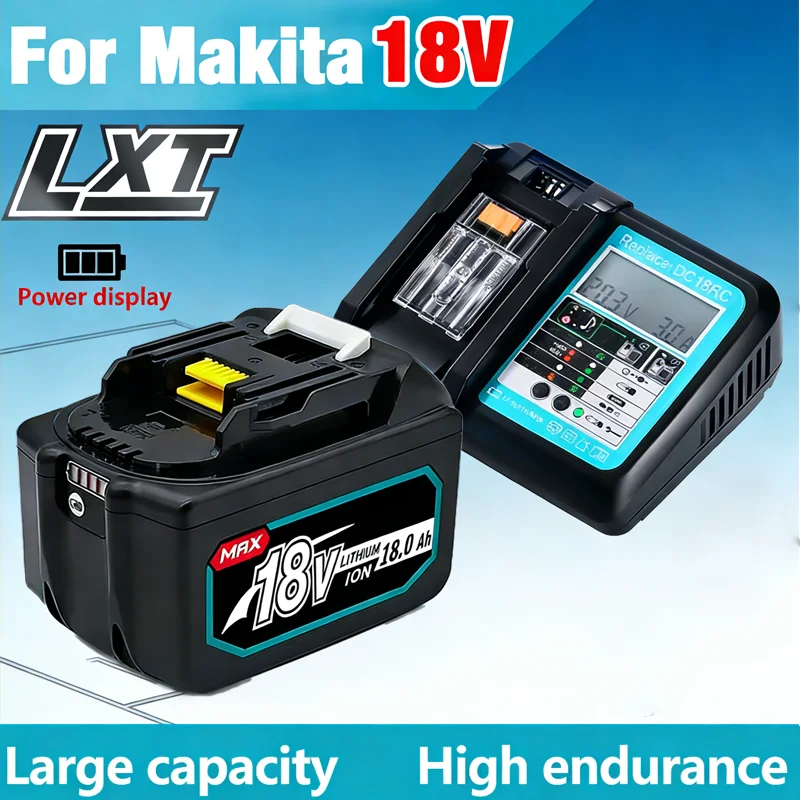 Аккумулятор BL1860 18 В, 9 Ач/18 Ач для инструментов Makita, совместимый с BL1830 BL1850B, идеально подходит для аккумуляторной шлифовальной машины и электроинструментов