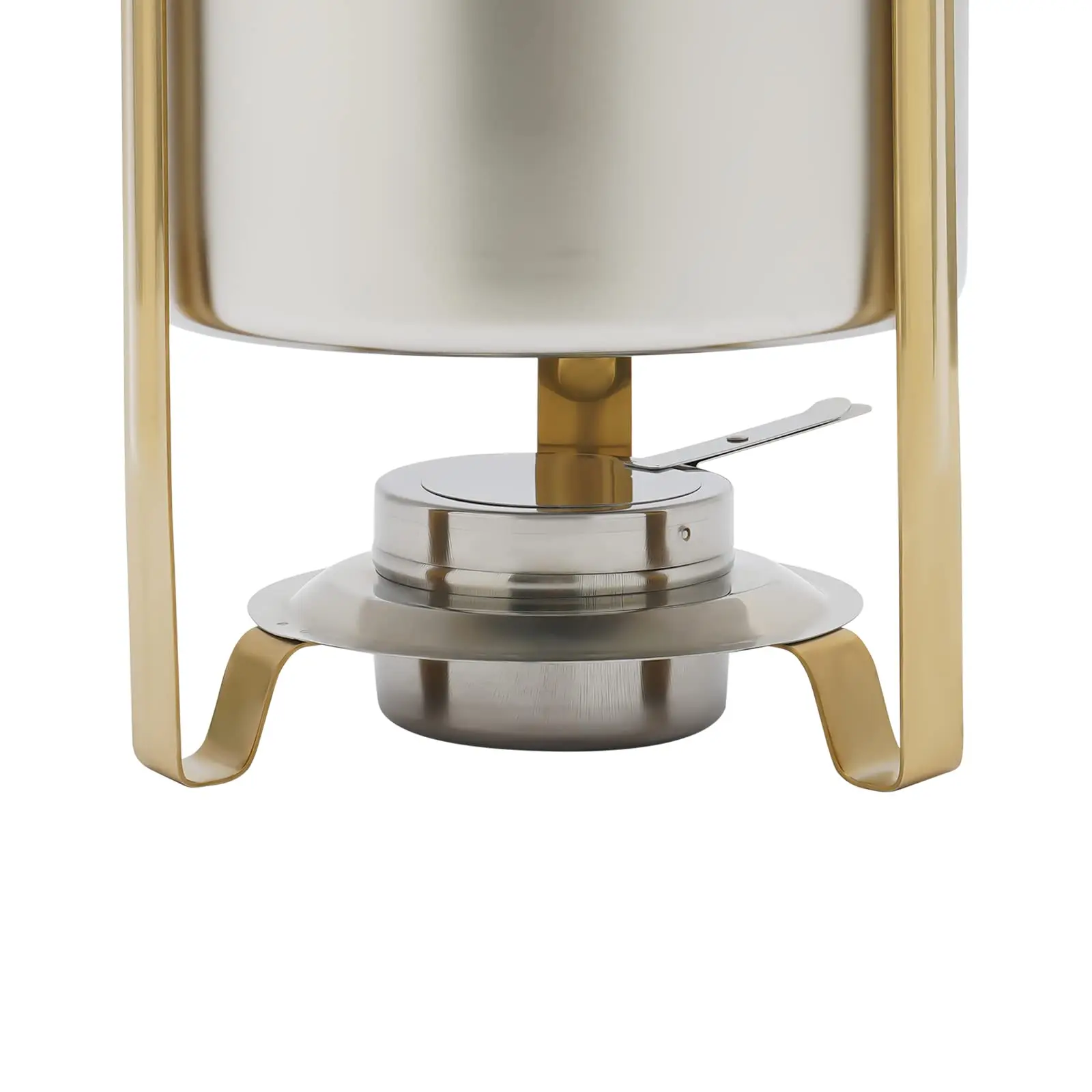 Estação de chafer de sopa de aço inoxidável de 7,4 qt, aquecedor comercial de chaleira de sopa, aquecedor de grau comercial dourado/prateado para catering, peça