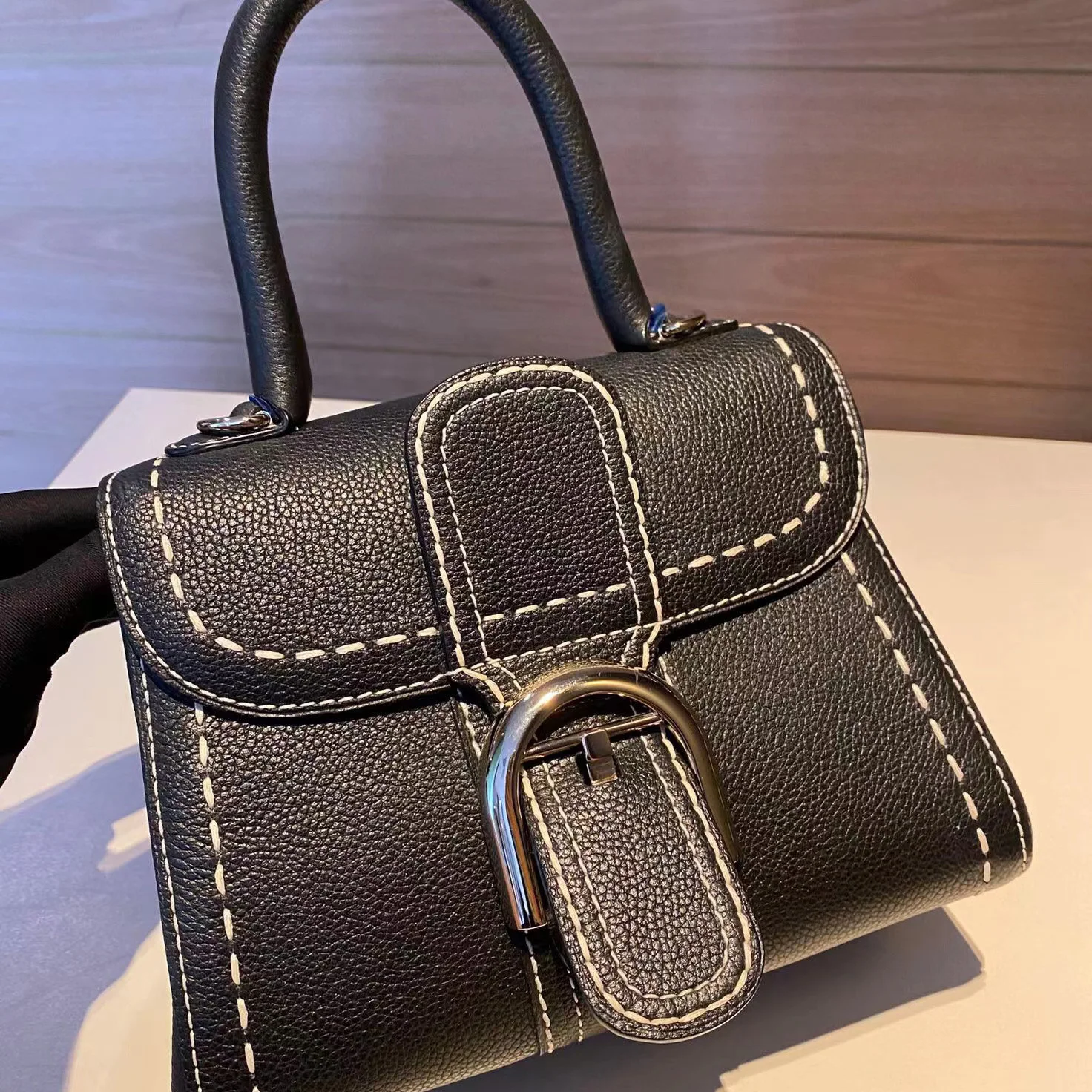 Bolso cruzado de cuero de vaca de alta calidad para mujer, bandolera de mano informal, estilo italiano y francés, de lujo, a la moda, 2024