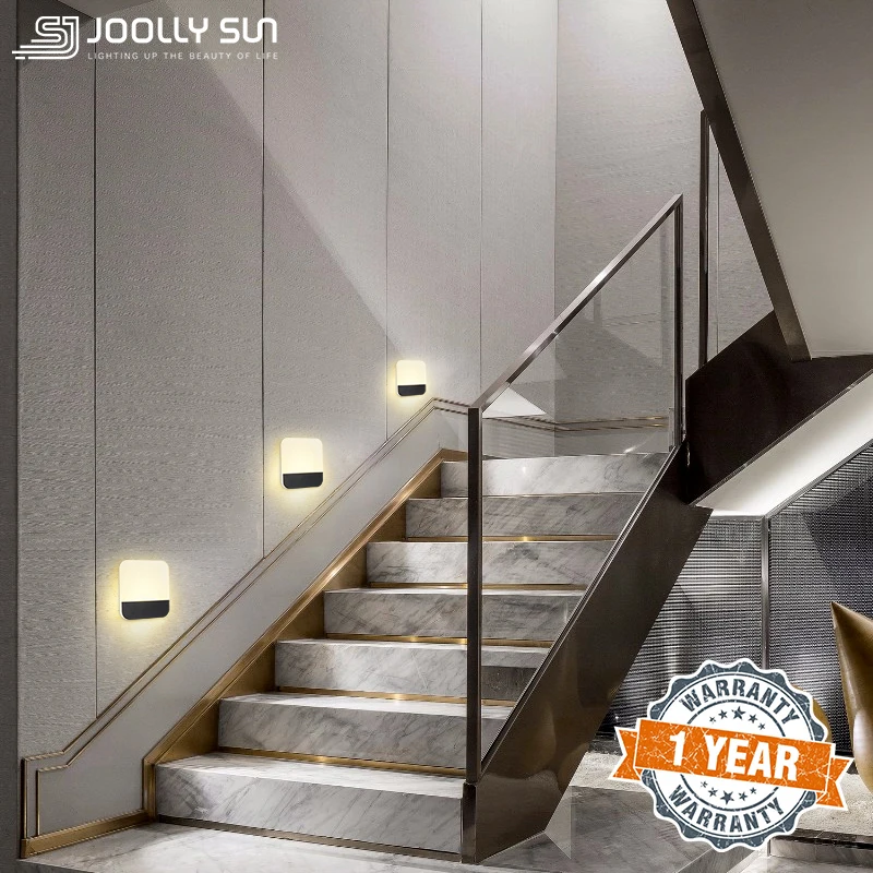 

JoollySun Wall Lamp LED Bedside Lights Modern Simple Sconces for Home Decor Staircases Living Room Indoor Step Lighting Fixture