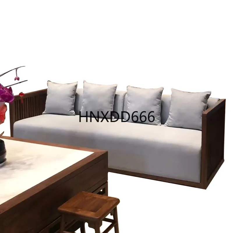 

Новый китайский диван из черного дерева, современная простая кровать Arhat из цельного дерева в стиле дзен