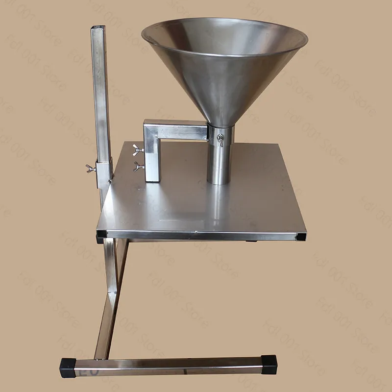 Stainless steel large-diameter feeder hopper packing vacuum bag oil-proof packaging funnel with bracket switch universal rack