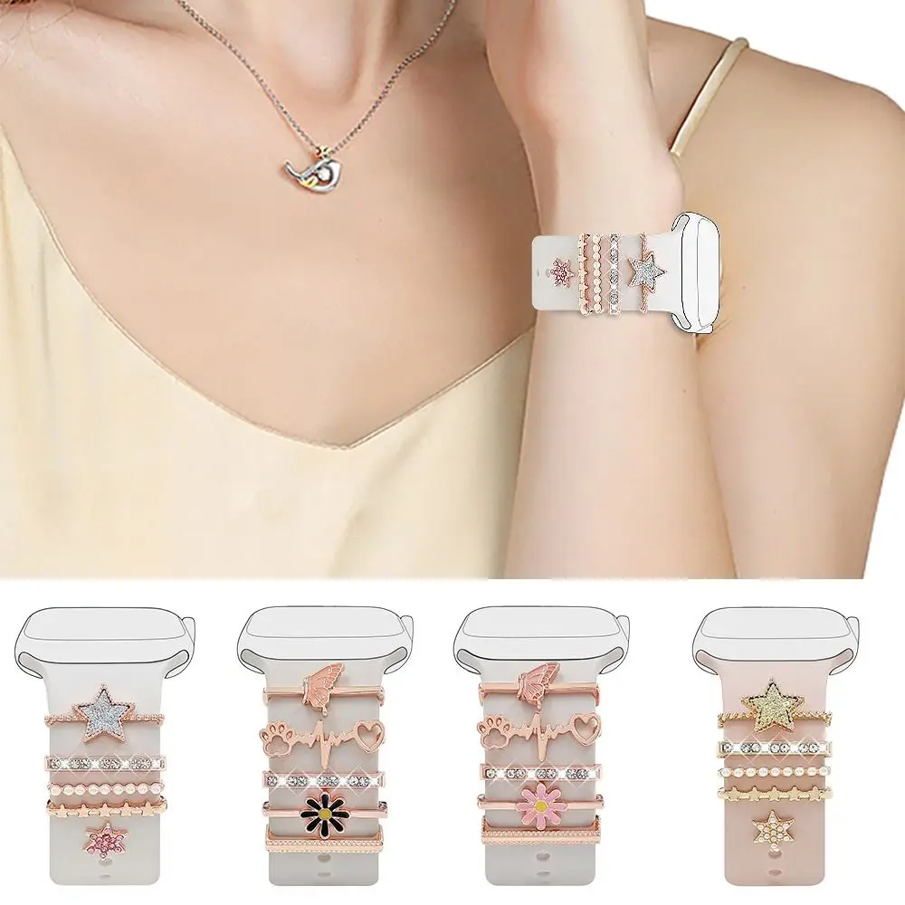 Cinturino con diamanti Anello decorativo Cinturino per orologio Gioielli Bracciale Decorazione Accessori per decorazioni di moda Ornamento per cinturino Apple Watch