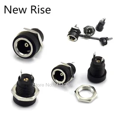 10PCS/LOT DC-022B All-Copper Material DC Power Supply Jack Socket Female Panel Mount Connector 5.5mm 2.1mm With a Waterproof Cap