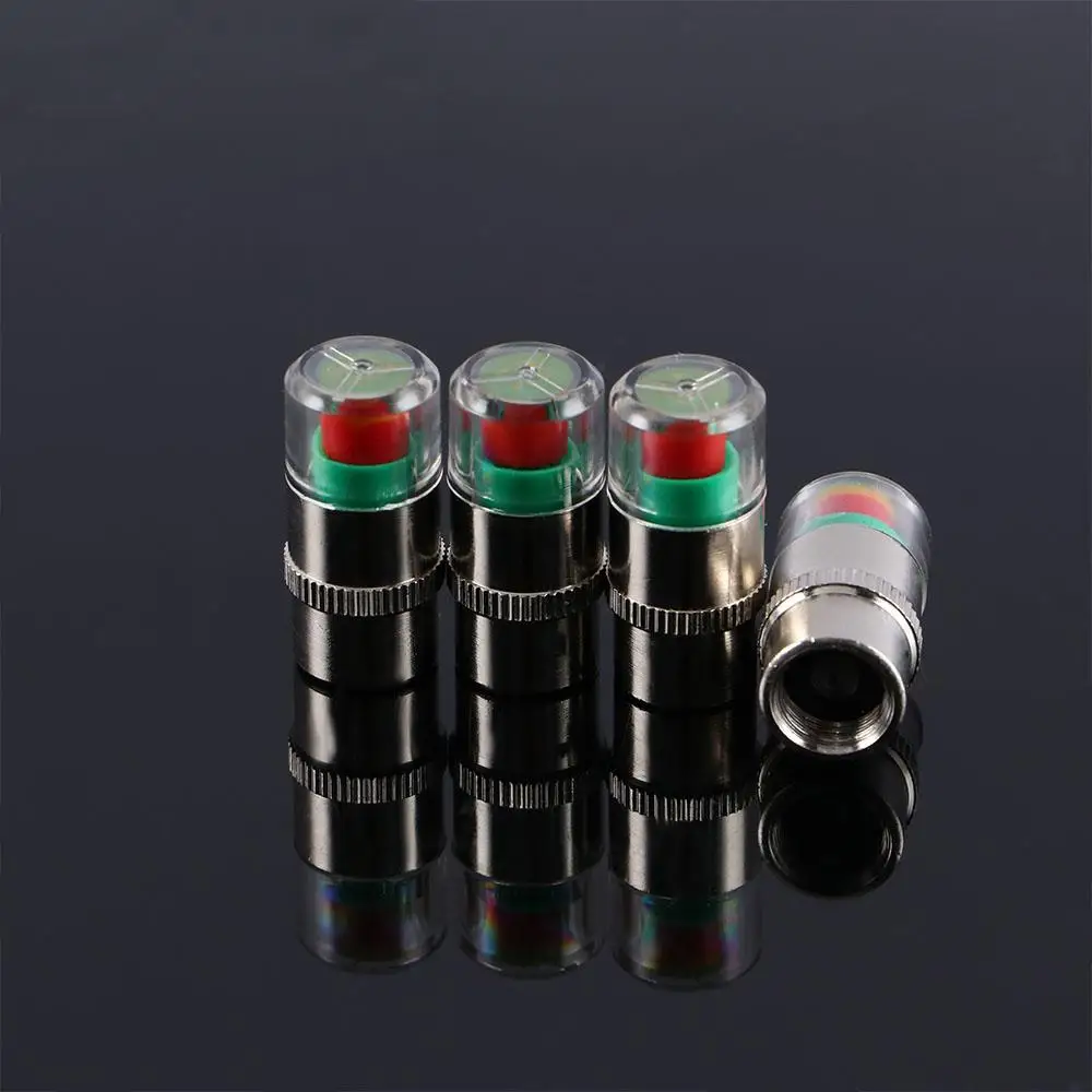 Pressure Indicator Car Valve Cap Valve Detection External Tire Cap Valve Nozzle Tire Pressure Cap Tire Pressure Gauge Monitor