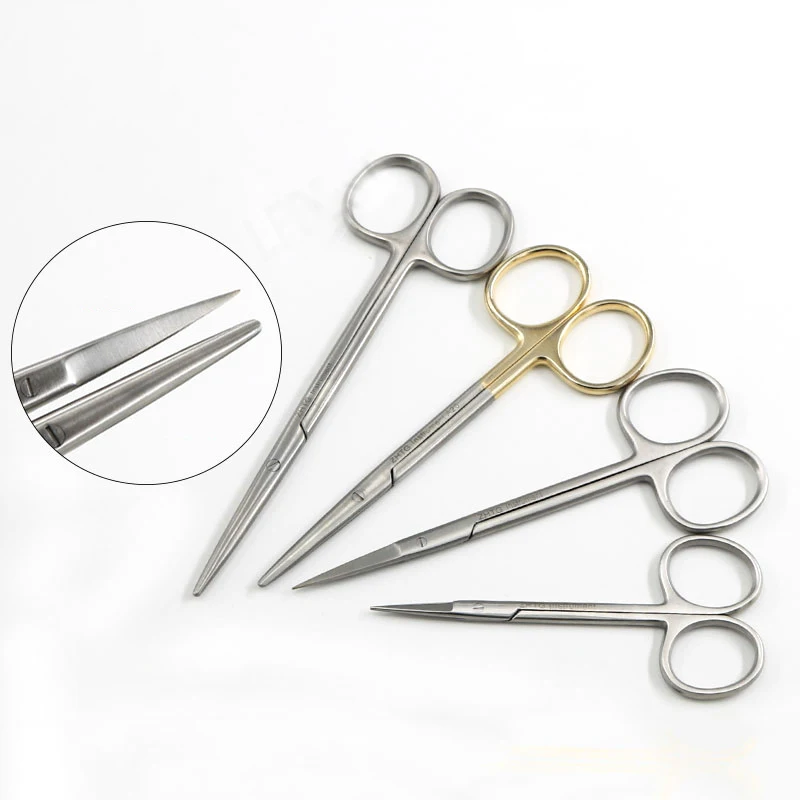 Stainless steel nasal tissue scissors Plastic surgical tools Blunt scissors