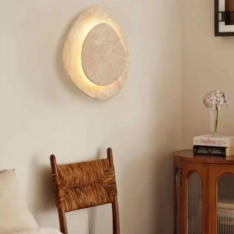 Modern Vintage Wabi-Sabi Style Stone Wall Light Warm Light Sconce Suitable For Living Rooms Bedrooms Dining Rooms